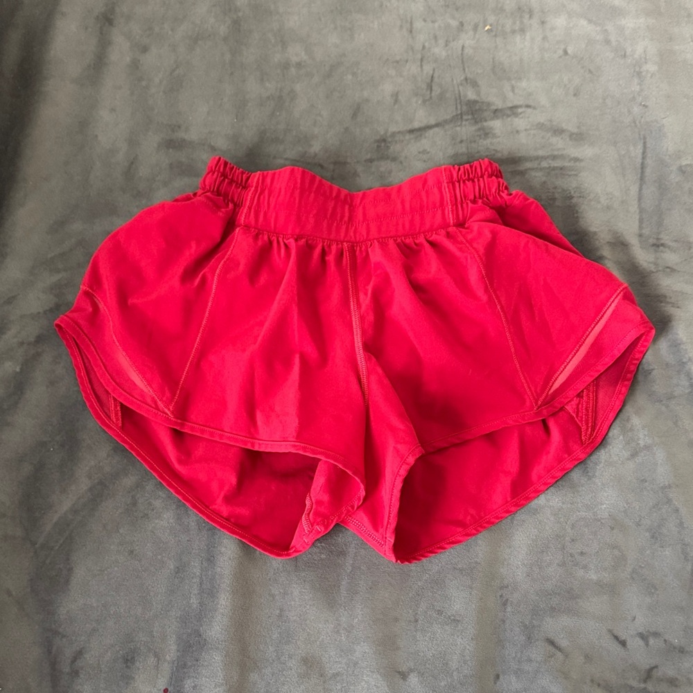 Lululemon red hotty hot shorts